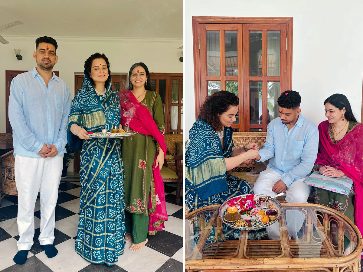 Bollywood Actress Kangana Ranaut Celebrates Raksha Bandhan Photos1