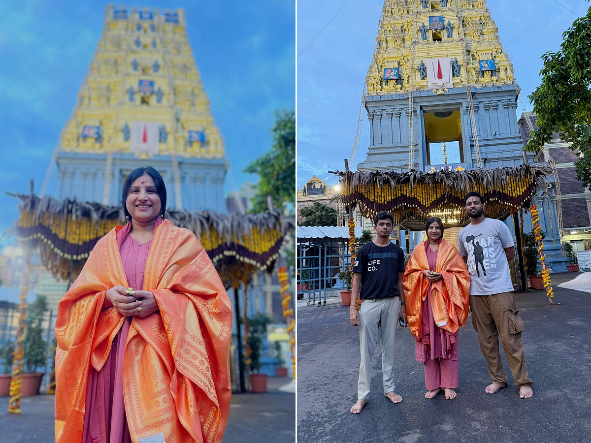 Singer mangli visited In simhachalam temple Photos1