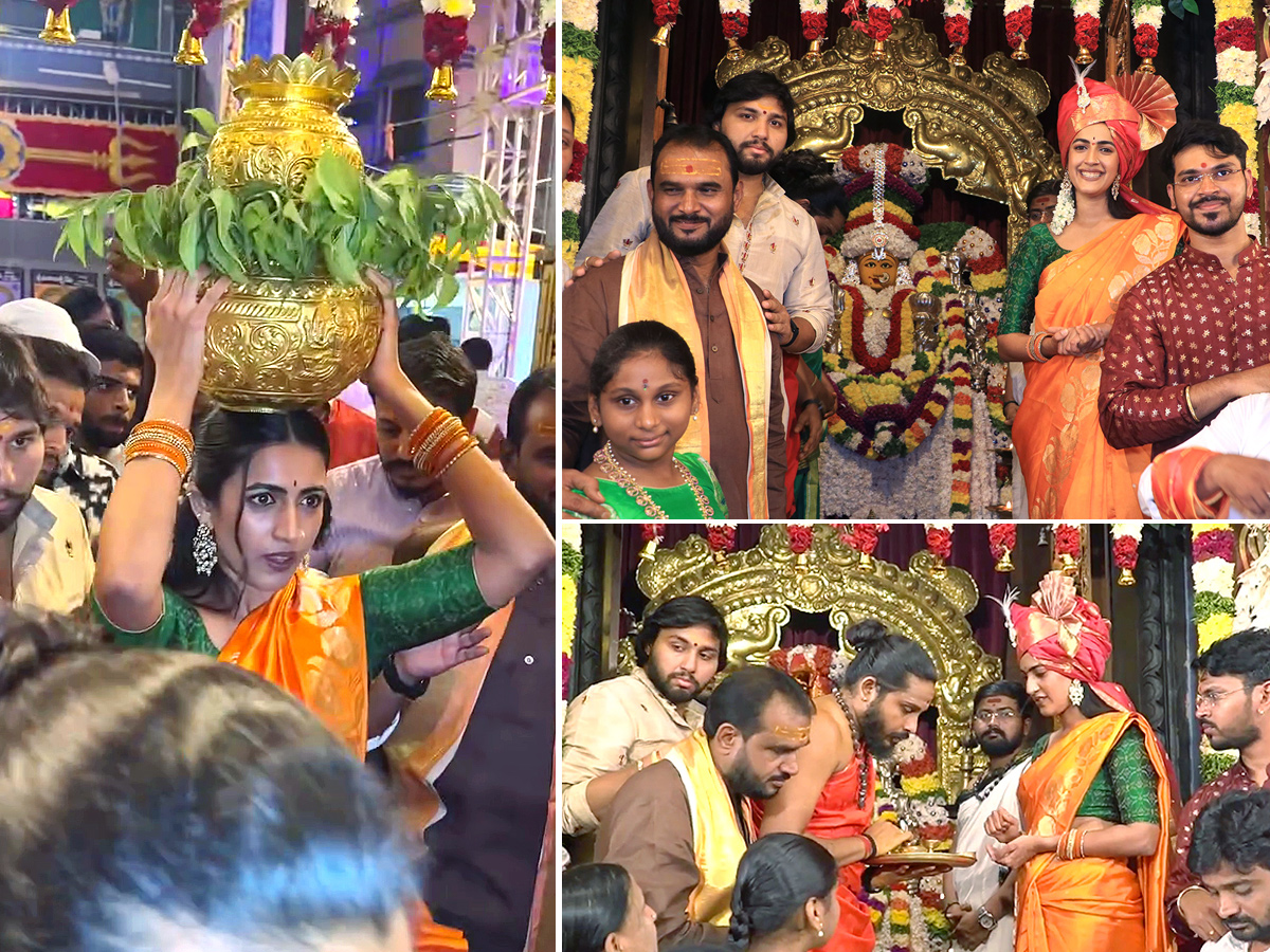 Niharika Konidela Visited Sri Mahankaleshwara Temple in Mir Alam Mandi Hyderabad1
