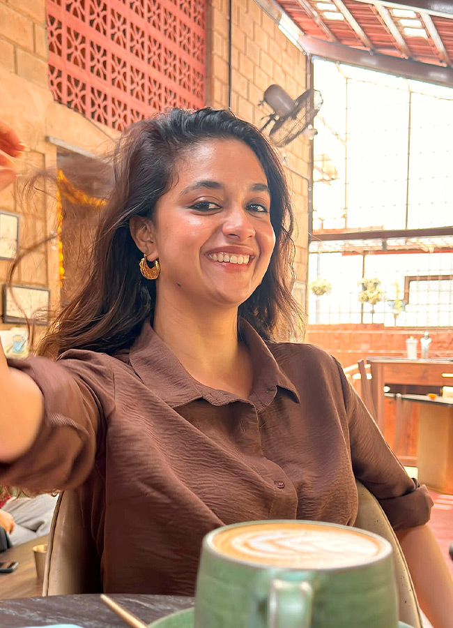 Keerthy Coffee Look Serving Cuteness with Every Sip2