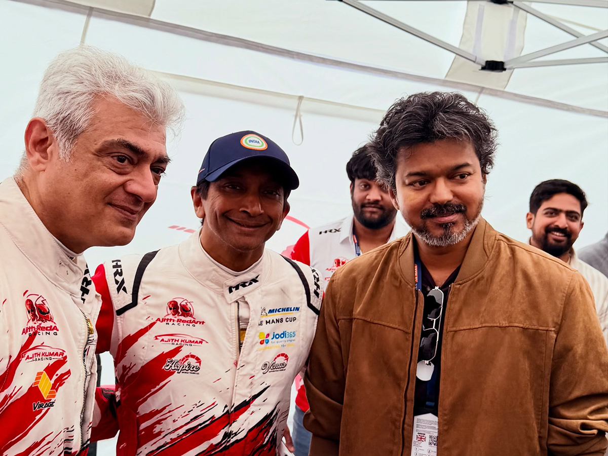 CM Vijay Meets Ajith Kumar: A Viral Reunion at Silverstone HD Photos12