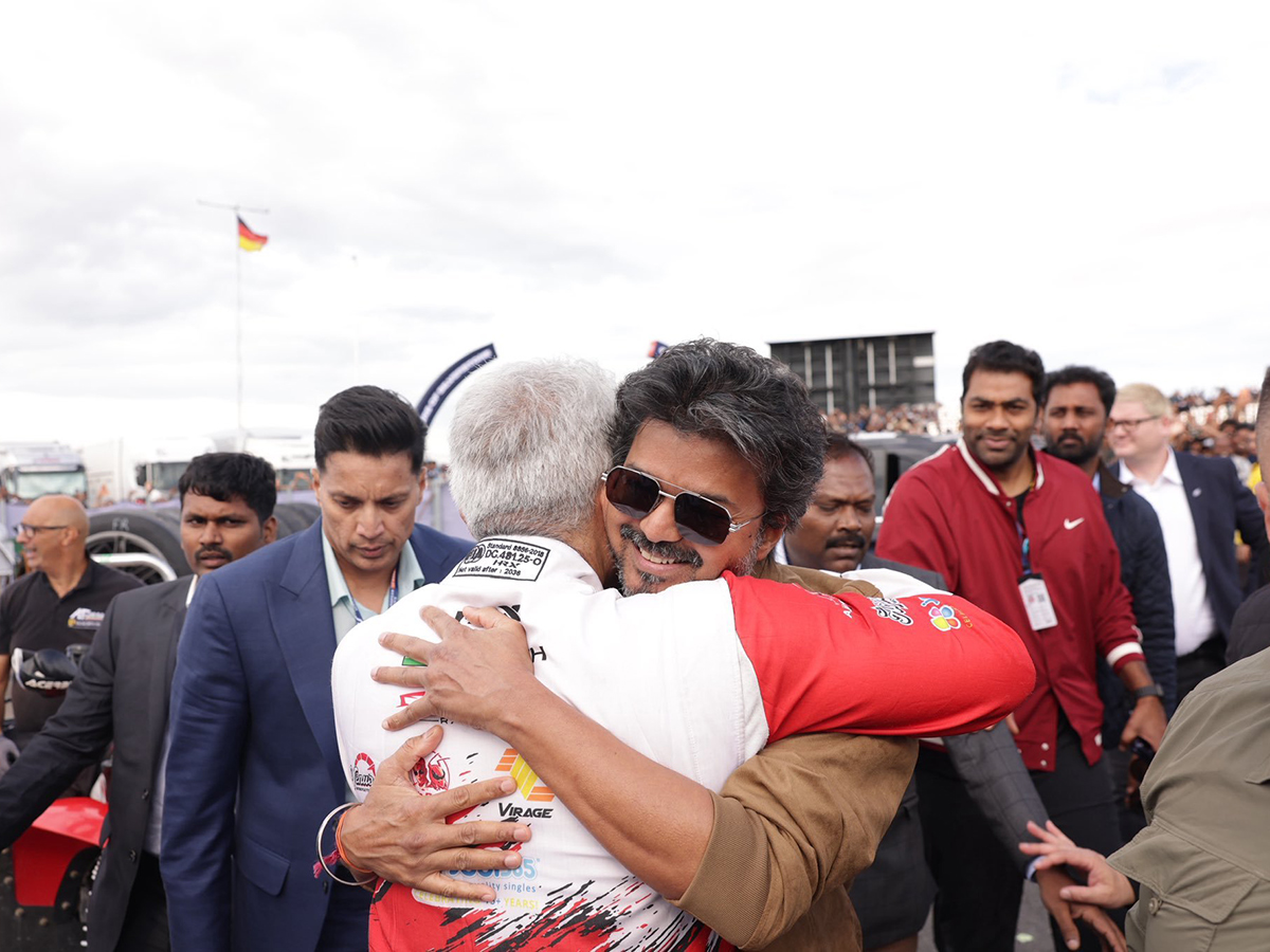 CM Vijay Meets Ajith Kumar: A Viral Reunion at Silverstone HD Photos5