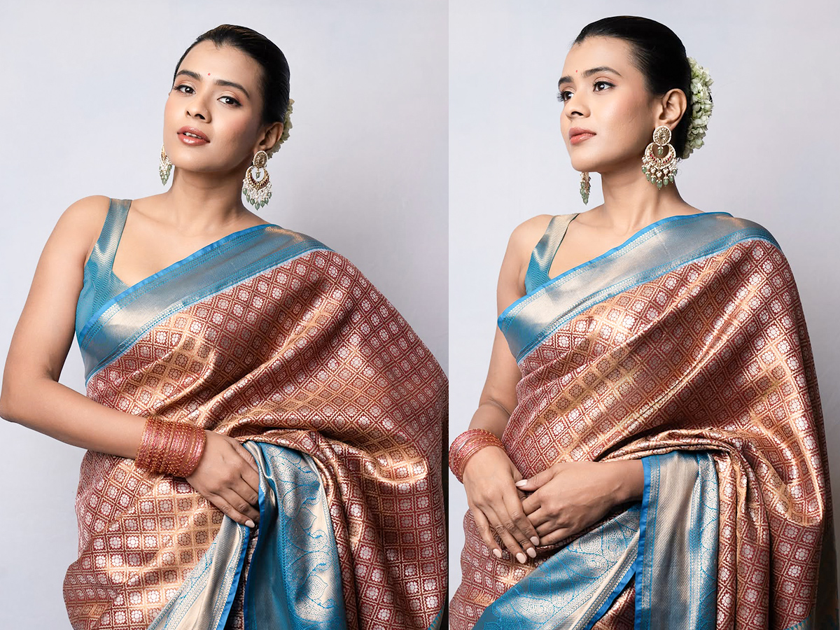 Hebah Patel Shines in a Silk Saree1