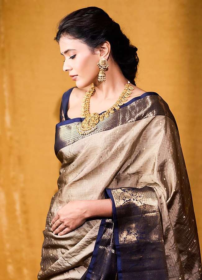 Hebah Patel Shines in a Silk Saree9