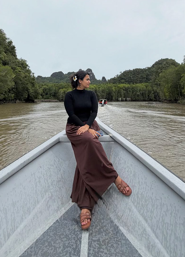 Actress Aparna Malaysia Trip with Her Husband Photos8