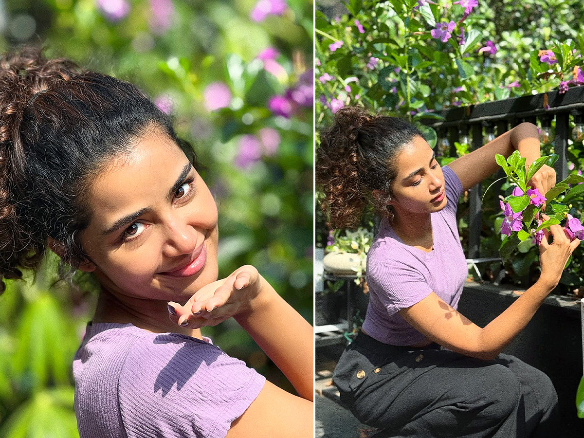 Anupama Parameswaran Chills in a Flower Garden Photos1