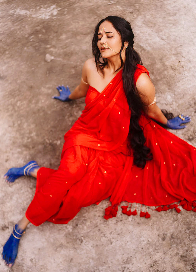 Anasuya Dazzles as Radha for Sri Krishnashtami Celebrations7