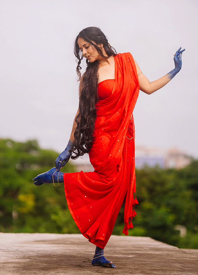 Anasuya Dazzles as Radha for Sri Krishnashtami Celebrations8