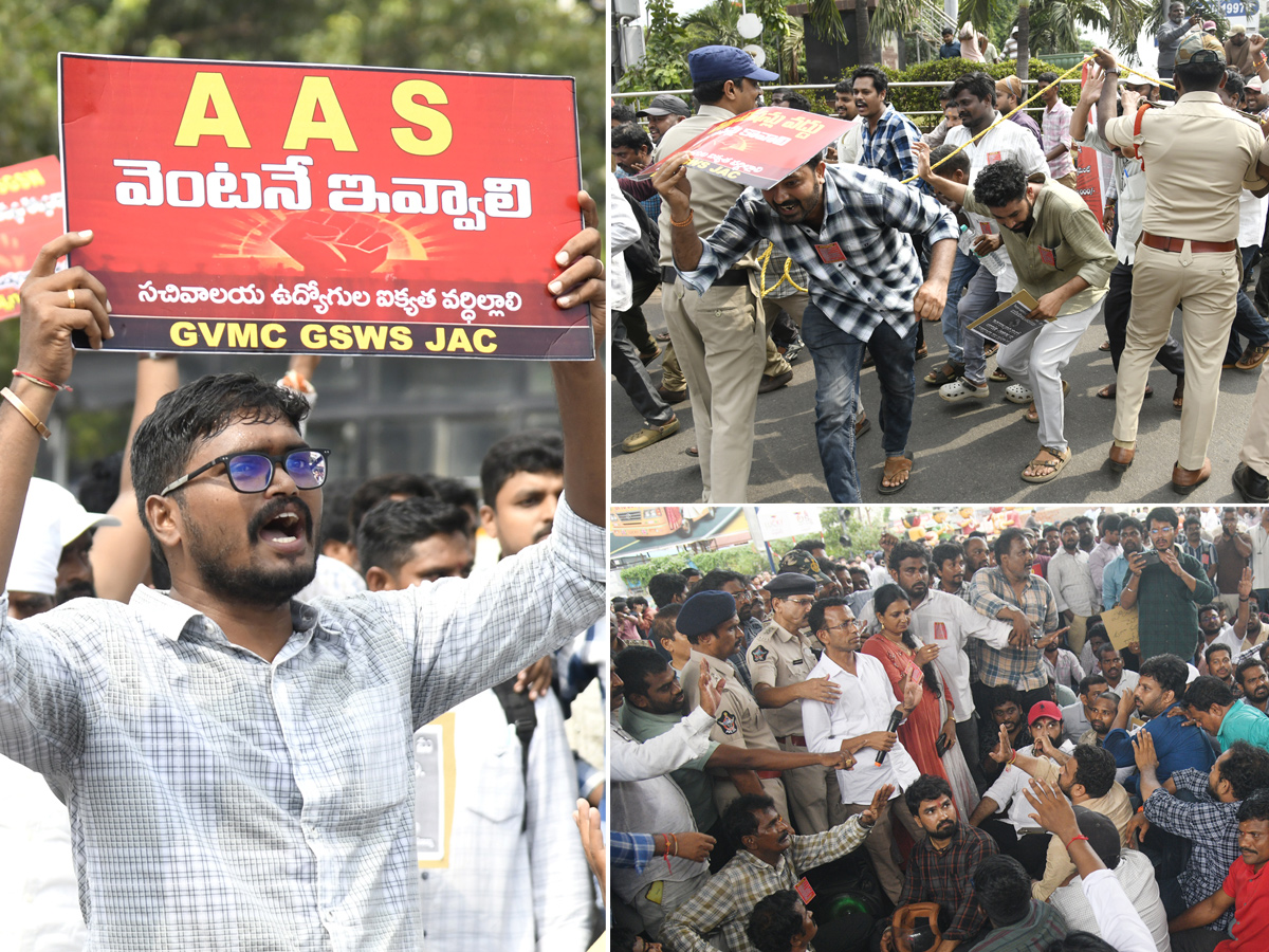 Secretariat employees stage protest by sitting on the road1