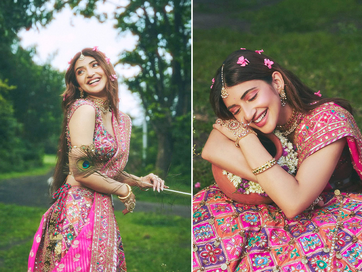 Sreeleela Looks Like a Princess Amidst Flowers Stunning Photos1