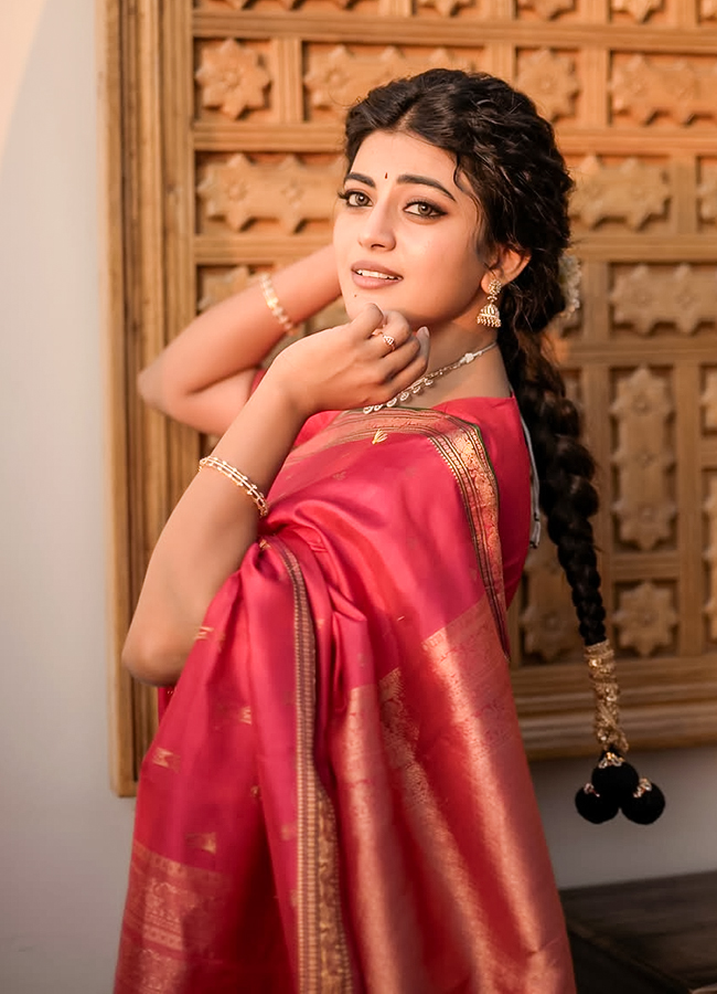 Anandhi Stuns in a Traditional Silk Saree: Photos4