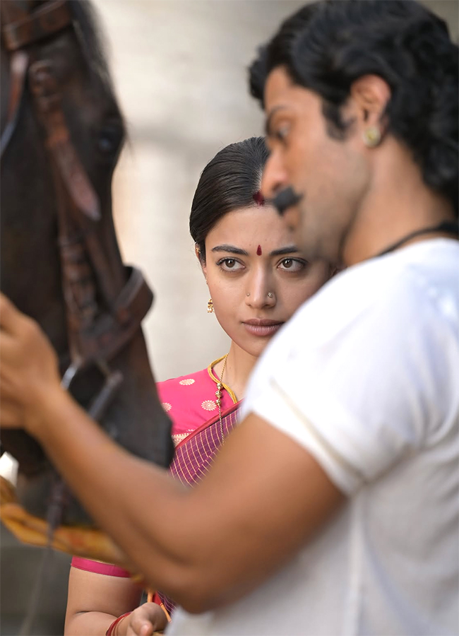 Actress Rashmika Mandanna Ranabaali Working Stills 3