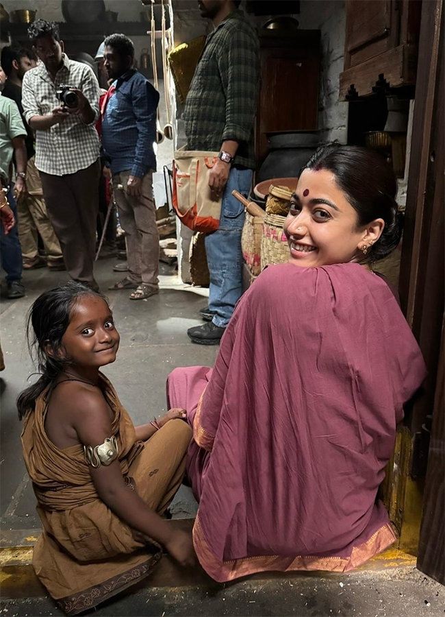 Actress Rashmika Mandanna Ranabaali Working Stills 9