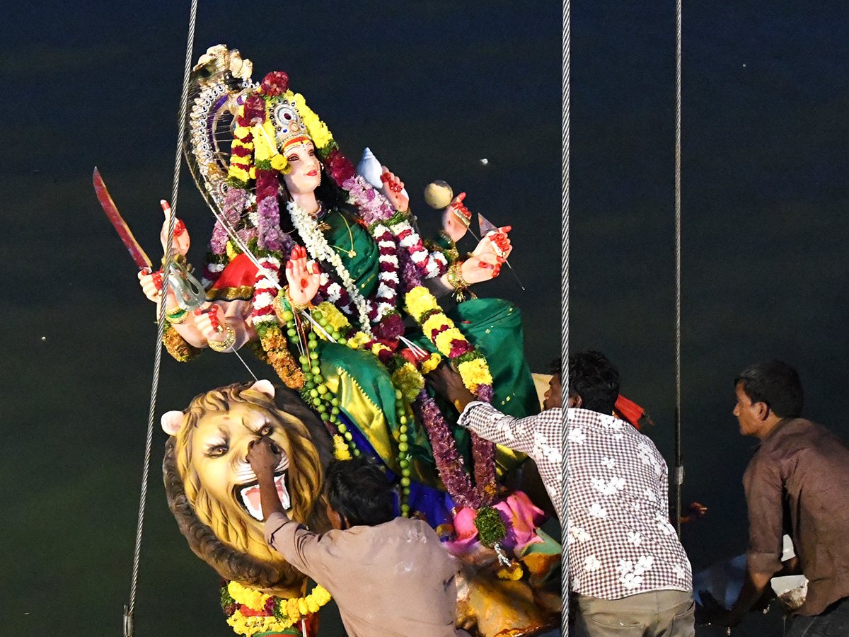 Durga Idol Immersion Begins At Tank Bund HD Photos1