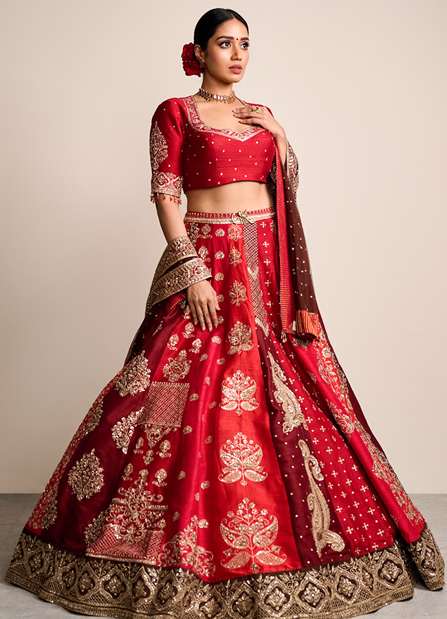 Nivetha Pethuraj Stuns in Red Saree4