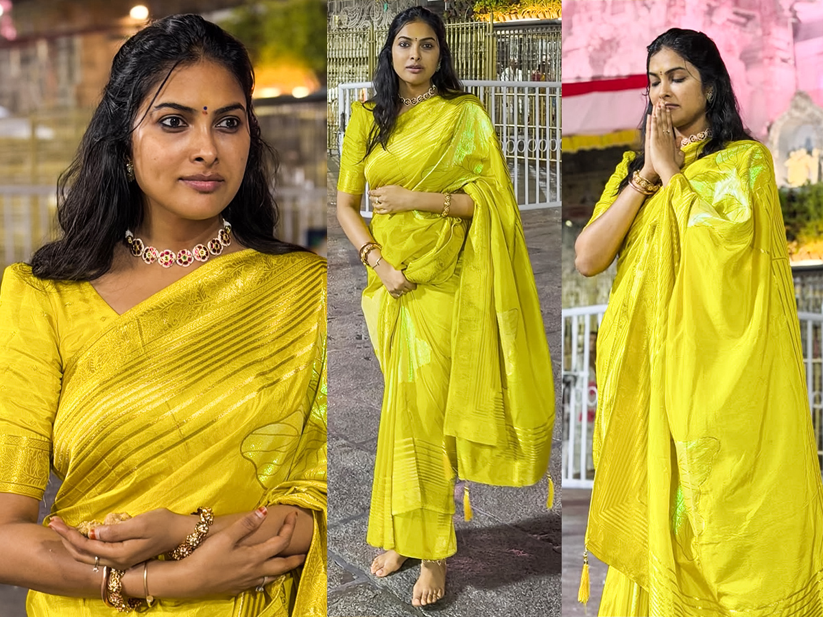 Actress Divi Seeks Lord Venkateswara Blessings at Tirumala1