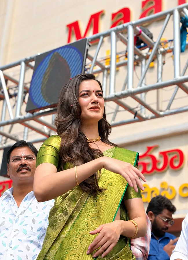 Actress Bhagyashri Borse created a buzz in Nirmal Telangana12