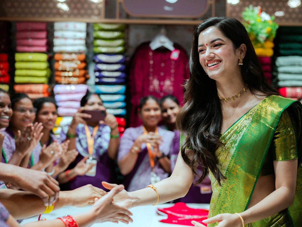 Actress Bhagyashri Borse created a buzz in Nirmal Telangana22