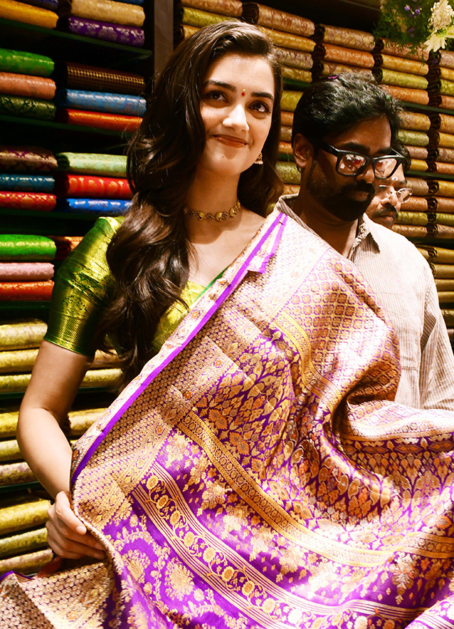 Actress Bhagyashri Borse created a buzz in Nirmal Telangana8
