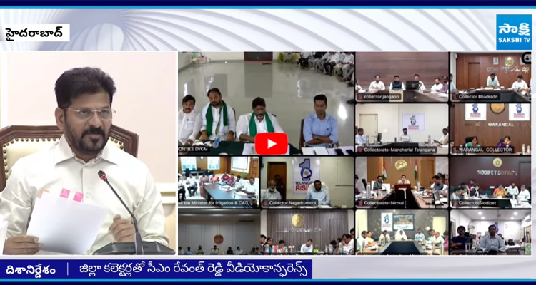 జిల్లా కలెక్టర్లతో సీఎం రేవంత్ రెడ్డి వీడియోకాన్ఫరెన్స్