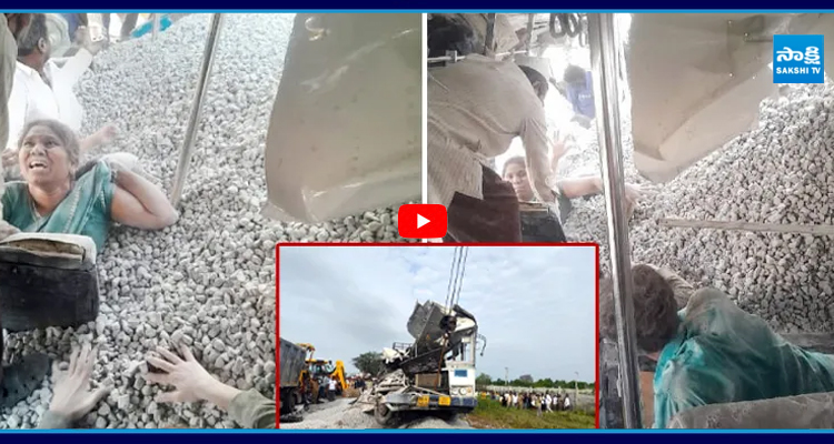 	Chevella Bus Incident: కంకర మొత్తం బస్సులోకి వెళ్లడంతో కూరుకుపోయిన ప్రయాణికులు