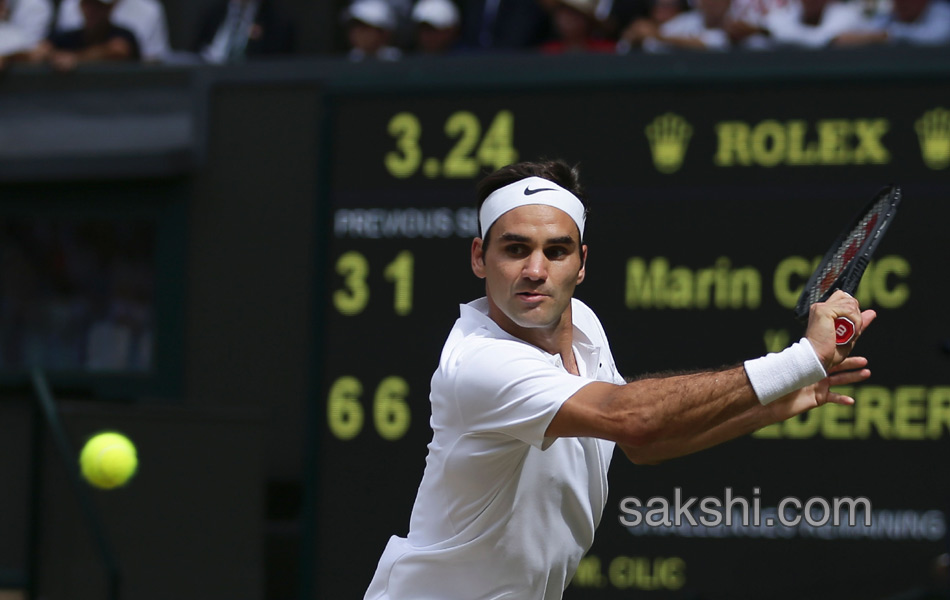 Wimbledon win by Roger Federer