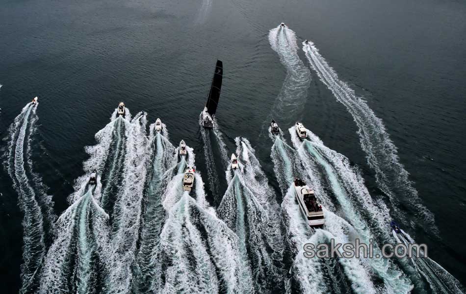 Boats sail during the 47th Barcolana regatta in the Gulf of Trieste - Sakshi