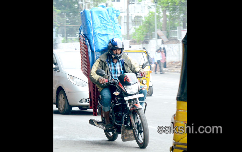 two wheelers with heavy luggage