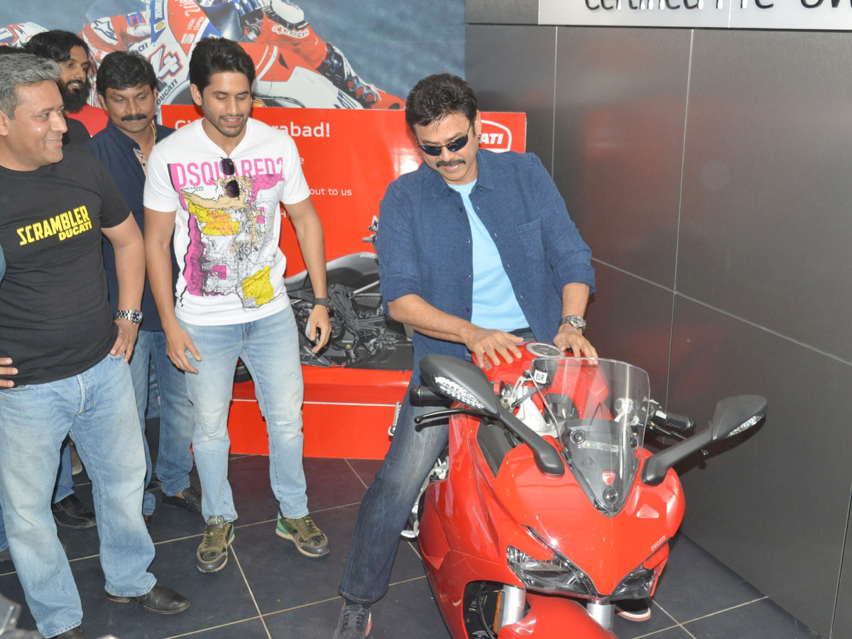 Venkatesh and Naga Chaitanya Launches Ducati Showroom Photo Gallery - Sakshi