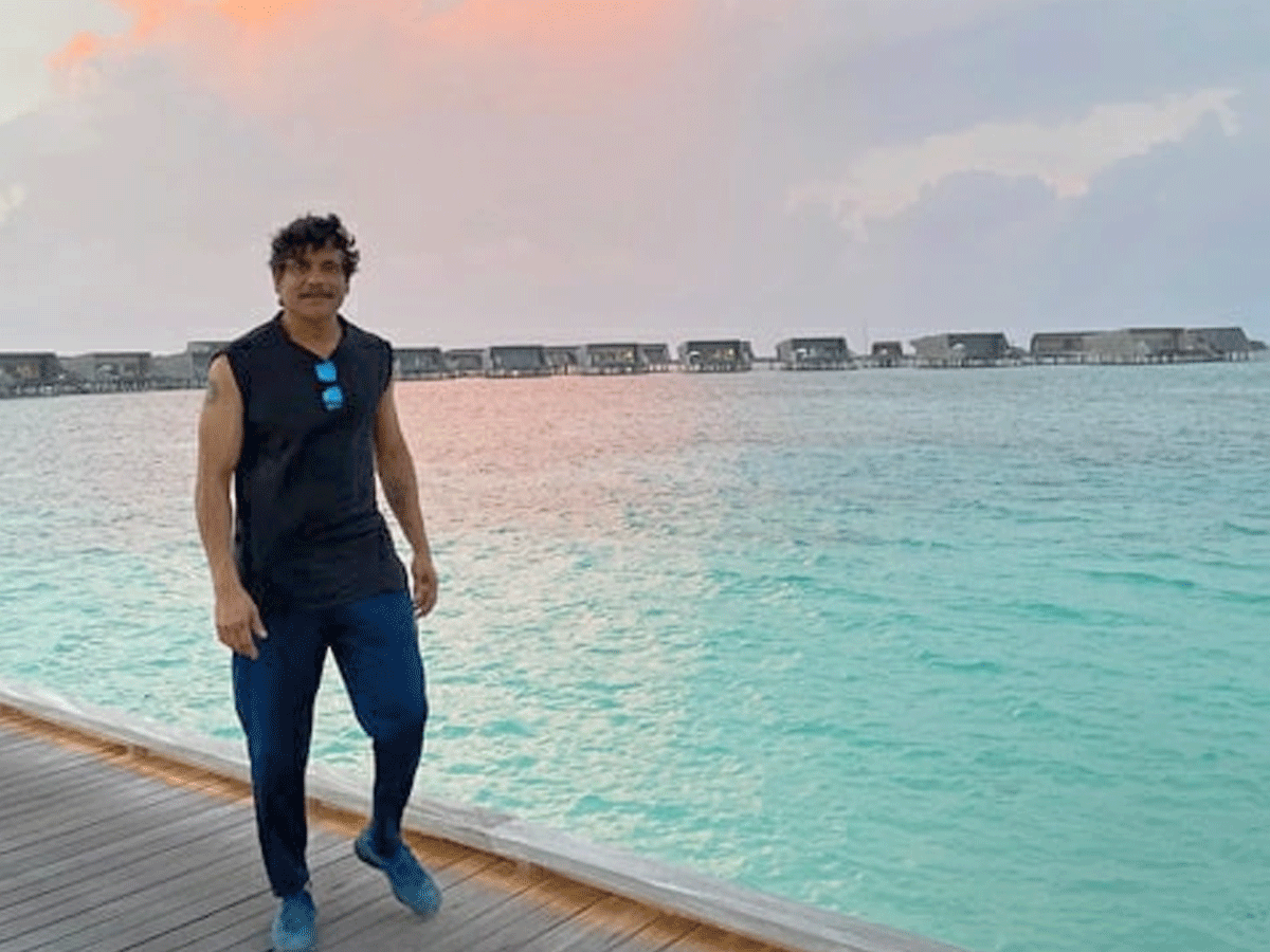 Akkineni Nagarjuna Amala Enjoying In Maldives      - Sakshi