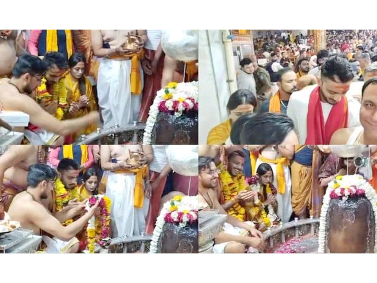 Indian Cricketer Axar Patel Visits Baba Mahakal Temple - Sakshi