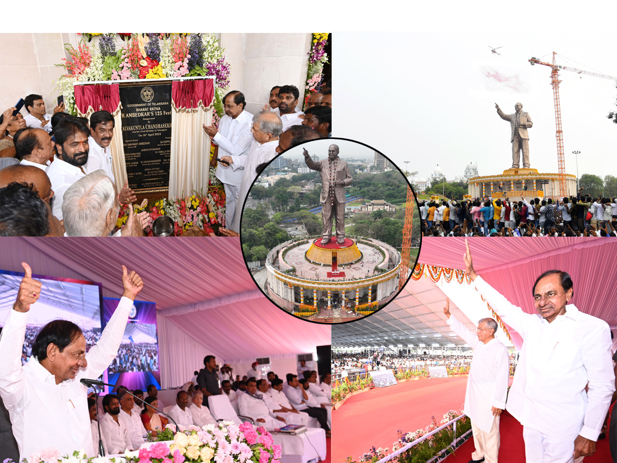 CM KCR Inaugurated Ambedkar Statue At Tank Bund Photos - Sakshi