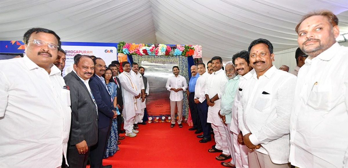 CM YS Jagan Lays Foundation Stone For Bhogapuram Airport Photos - Sakshi