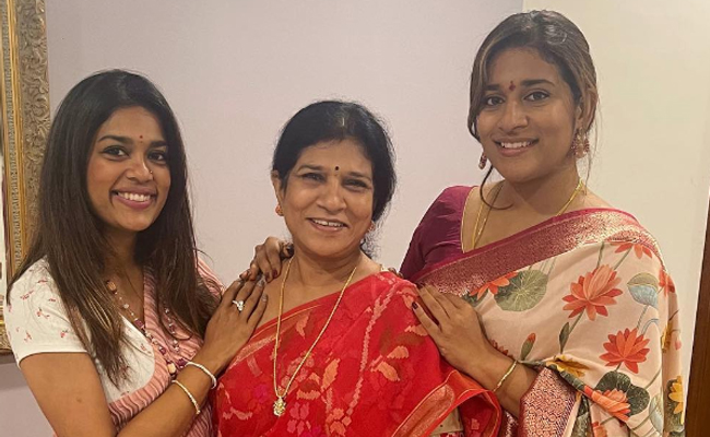 Chiranjeevi With Grand Daughters Rare Photos - Sakshi