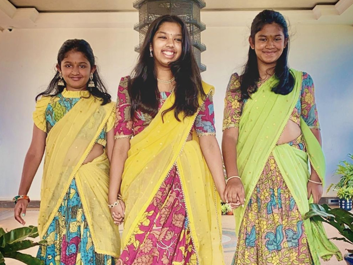 Chiranjeevi With Grand Daughters Rare Photos - Sakshi