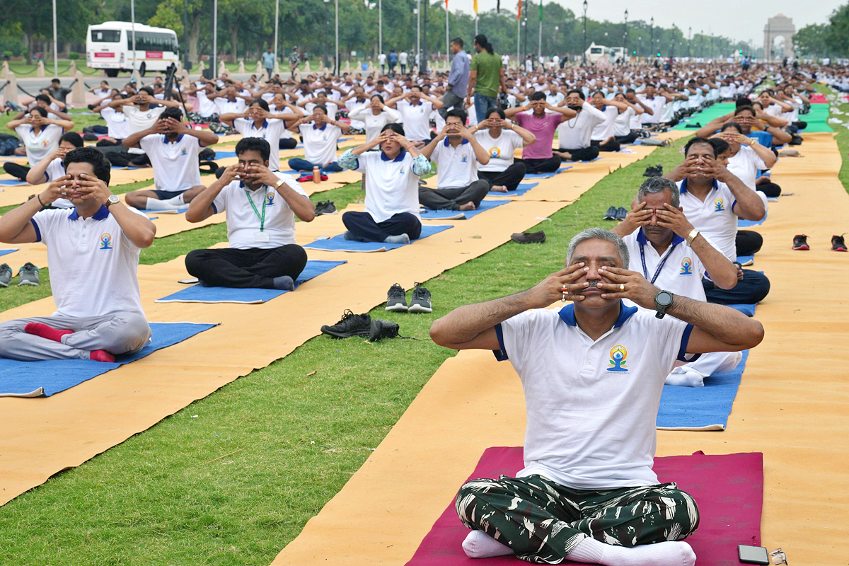international yoga day celebrations 2023 - Sakshi
