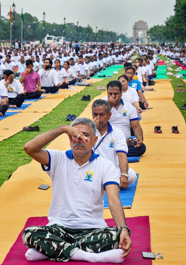 international yoga day celebrations 2023 - Sakshi