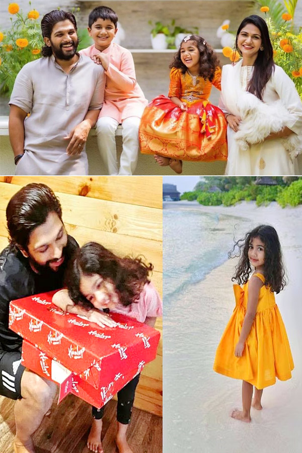 Allu Arjun wishes daughter Arha on birthday with new pics - Sakshi