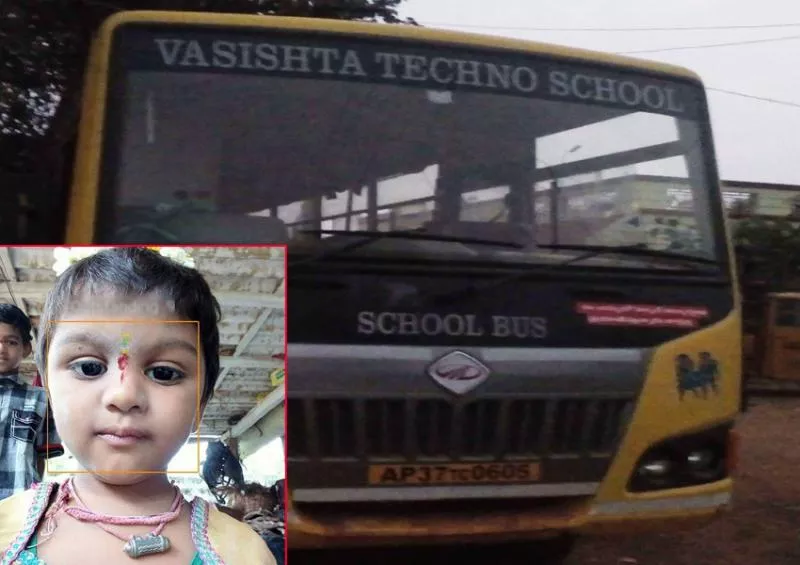 kid dead in school bus accident - Sakshi