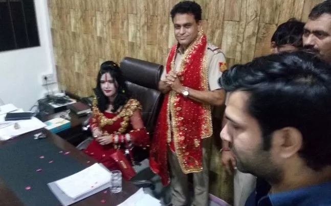 Radhe Maa defends SHO, says she sat on seat by mistake