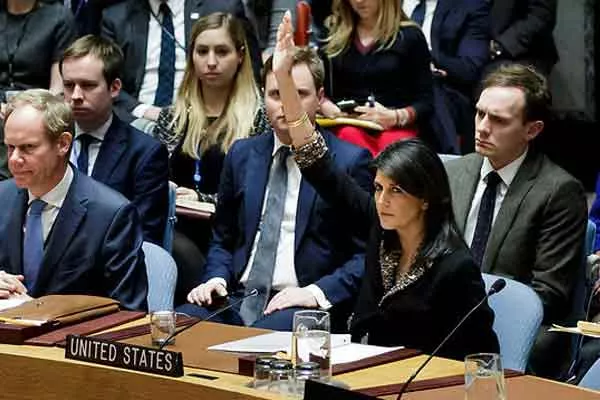 US vetoes UN call for withdrawal of Trump Jerusalem decision - Sakshi