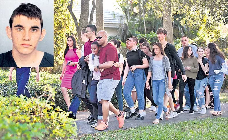 17 killed in mass shooting at high school in Parkland, Florida - Sakshi