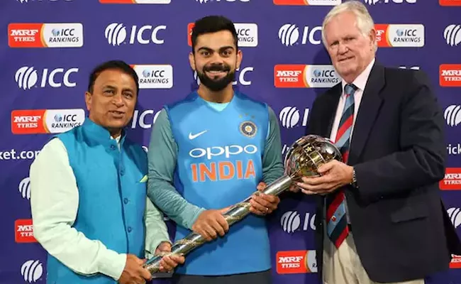 India Captain Virat Kohli Receives Test Championship Mace - Sakshi