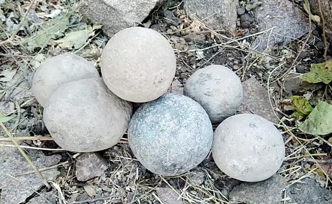 Stone shells found in chennampalli fort - Sakshi