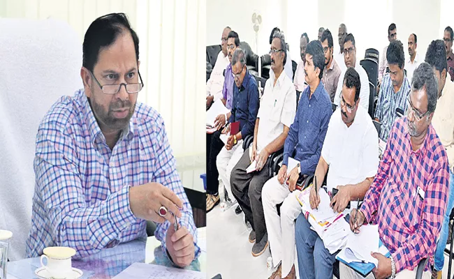 collector ordered related officers to speed up mission bhagiratha works - Sakshi