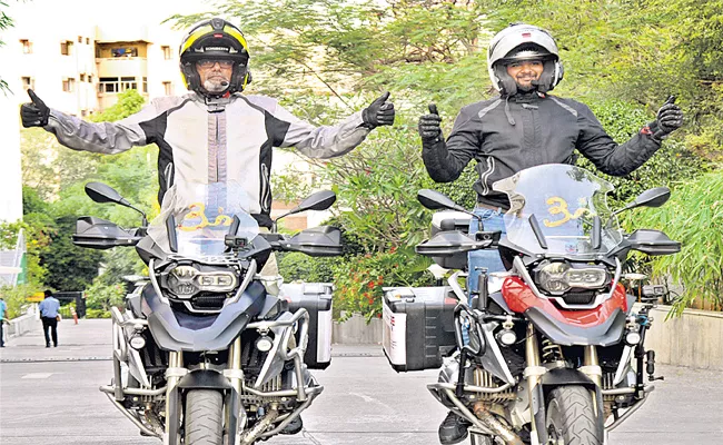 Father And Son Continental travel On Bikes - Sakshi