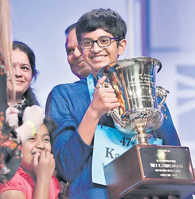 Indian-American Karthik Nemmani has the last word at National Spelling Bee - Sakshi