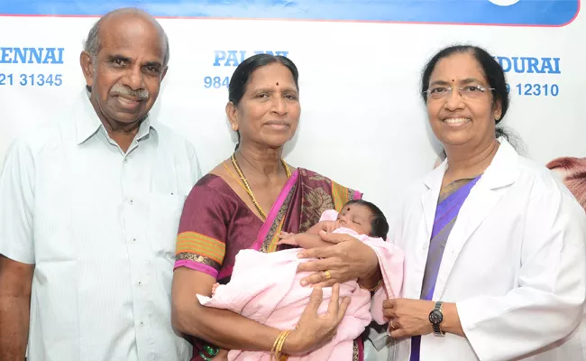 Elderly Woman Give Testtube Baby Birth In Tamil Nadu - Sakshi
