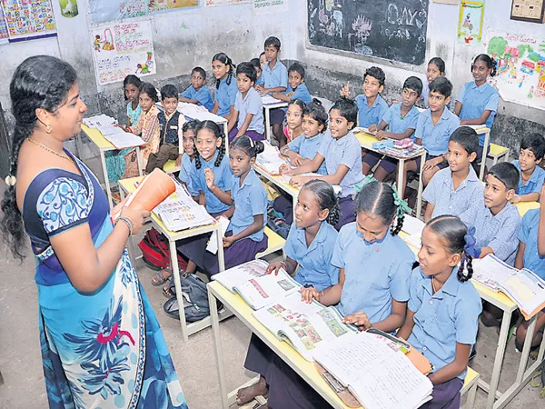 Non-state teachers who request the government for four years for transfers - Sakshi