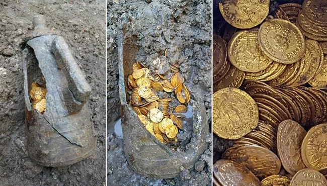 Hundreds of Roman gold coins found in basement of old theater - Sakshi